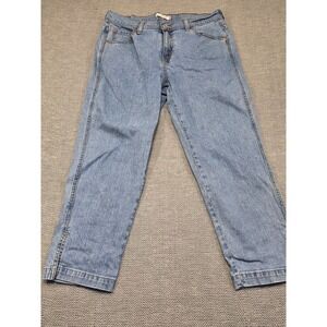 Levis Classic Capri‎ Jeans Womens 12 Light Wash Blue Denim Stretch Cropped Pants